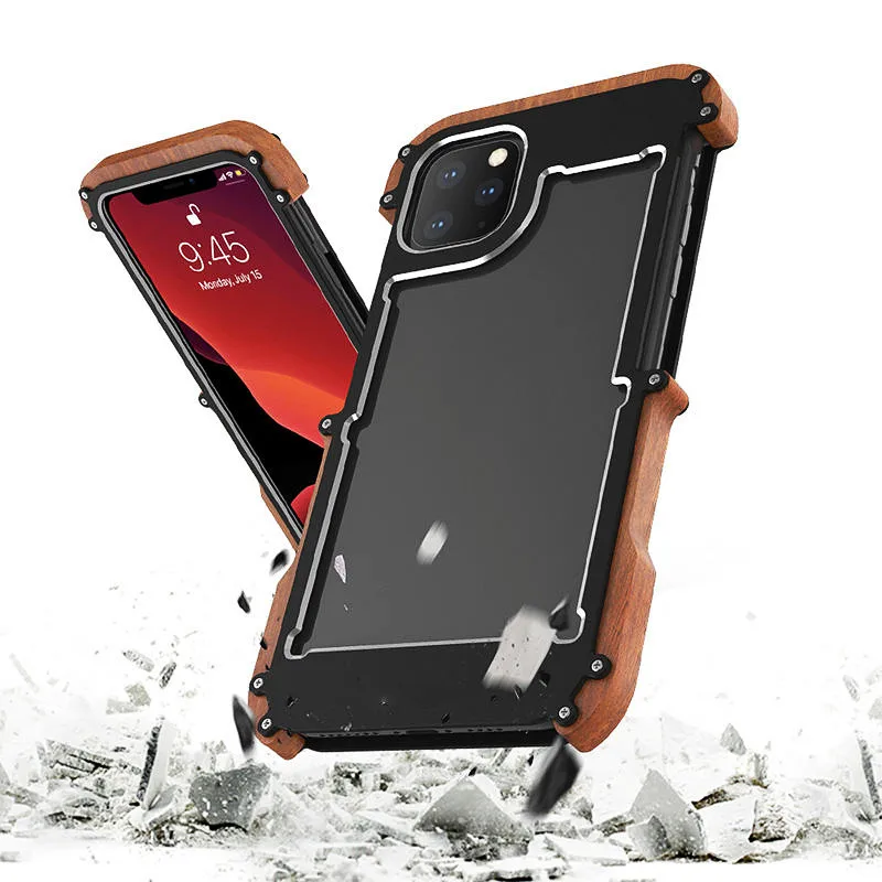 Latest Ironwood Metal Wood Bumper Aluminum Cases For Iphone 14 13 12 11