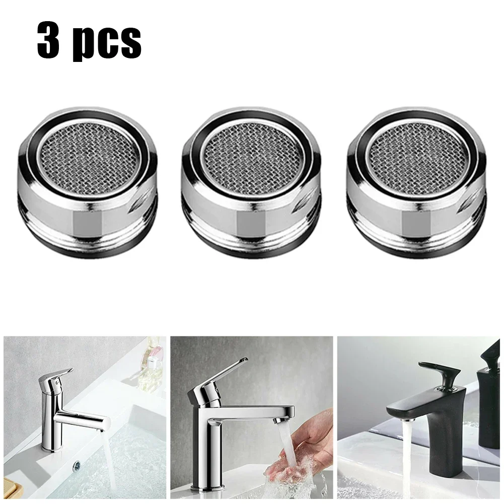 Description Picture 3 of item3pcs Brass Water Saving Faucet Tap Aerator Replaceable Filter Mixed Nozzle 24mm Thread Bathroom Faucet Bubbler Bathroom Parts