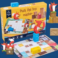 Magnetic Maze Puzzle Toy Classic Wooden Toys Little Fox Pushes The Master Box Puzzle Game Magnetic Game Developmental STEM