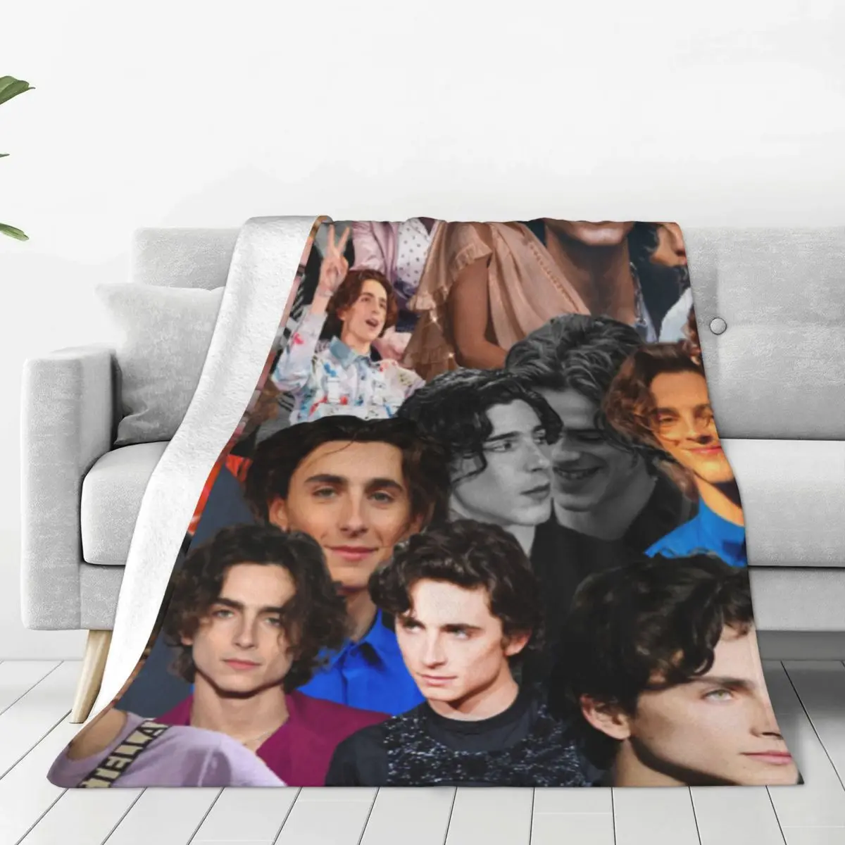 

Timothee Chalamet Photo Blanket Handsome Travel Flannel Bedding Throws Soft Durable Couch Bed Design Bedspread Gift