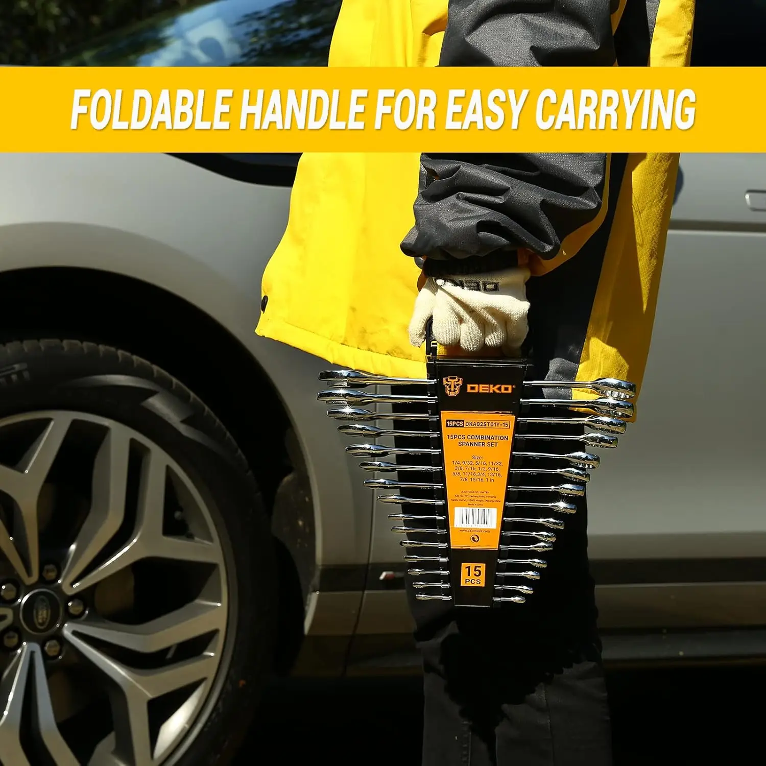 Chrome Vanadium Steel Combination Wrench Set with 12 Point