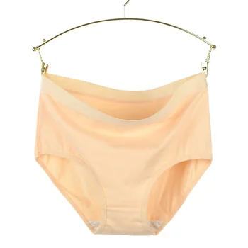 ملابس داخلية نسائية قطنية مقاس كبير بخصر مرتفع بدون درزات ملونة 9