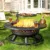 36 Inch Fire Pit with Grill,Wood Burning Fire Pits for Outside with Lid& Fire Poker,Round Metal Firepit Table 3 in 1 with Cookin 1