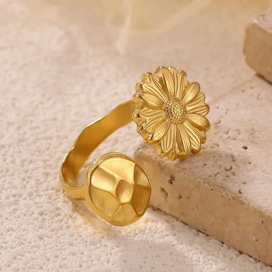 Stainless Steel Ring Women Gold Color
