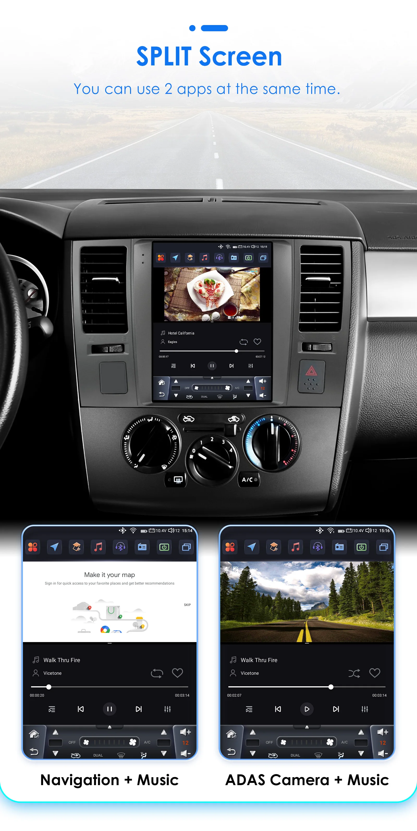 ossuret 9,7 Zoll 2 din android 13 Autoradio für Nissan Tiida C11 2013-2017 Multimedia Stereo Vertical Screen Carplay – Detail 32