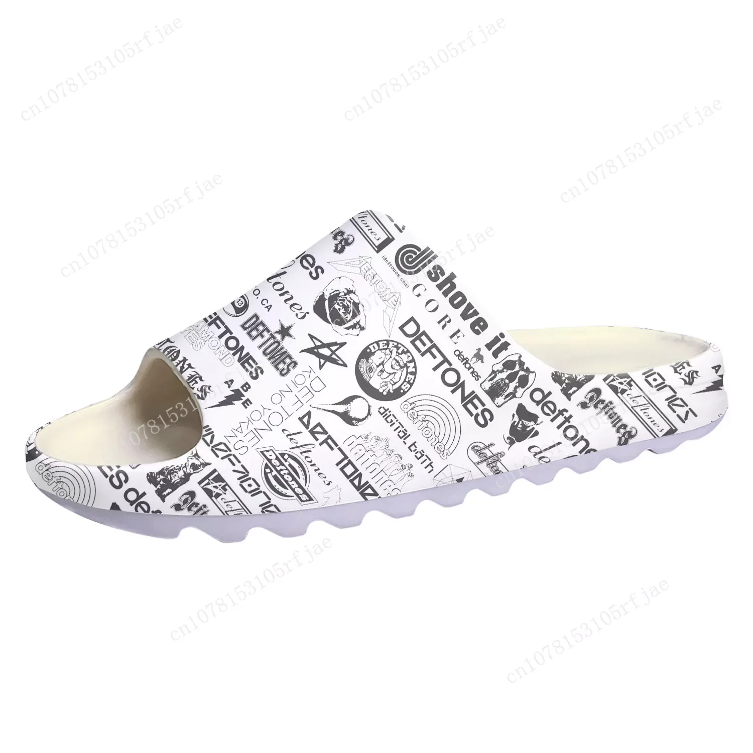 Deftones Metal Art Rock Band Soft Sole Sllipers Home Clogs Water Shoes Mens Womens Teenager Bathroom Customize on Shit Sandals