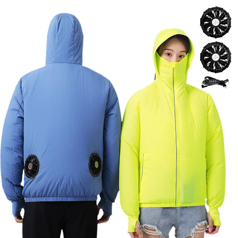 Sunscreen Cooling Fan Clothes Men Hooded Women Air Conditioning Clothes