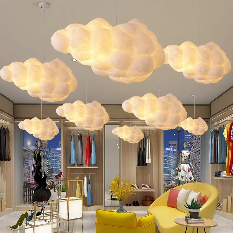 Cloud Lamp Ceiling chandelier Bedroom Decorative Chandelier Cotton led lights Pendant Light Lamps for Living room decoration