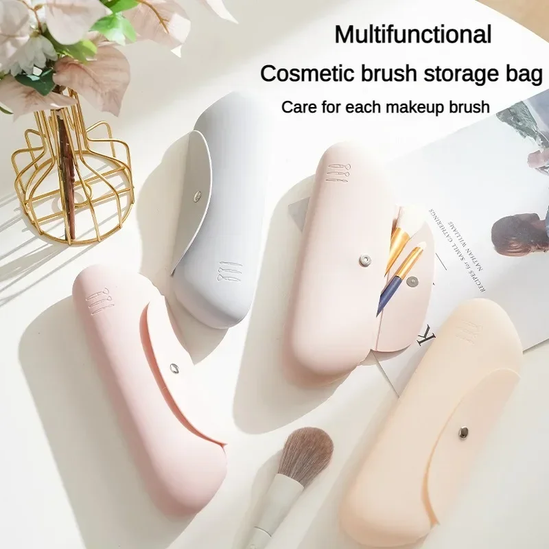 Silicone Makeup Brushes Holder Makeup Case Portable Cosmetics Face Brushes  Waterproof Organizer Bathing Pouch Travel Storage Bag - AliExpress