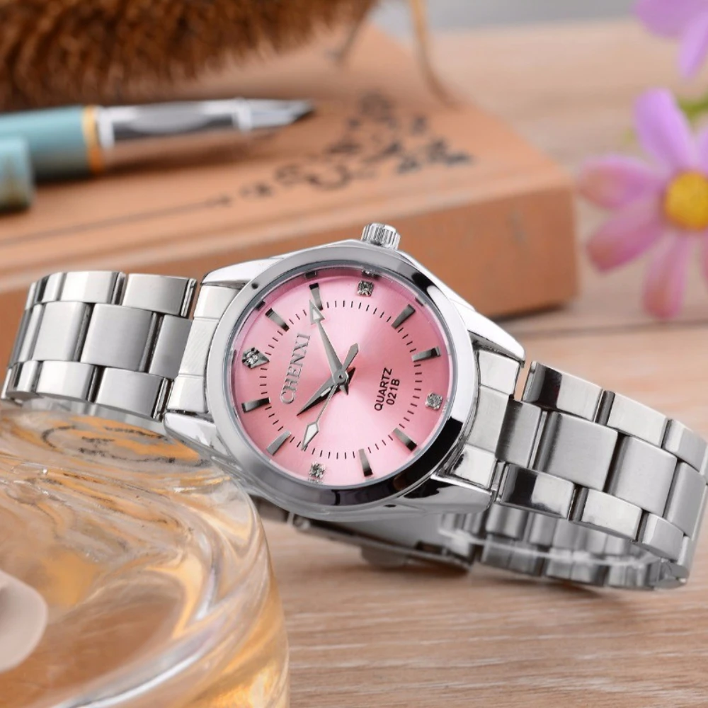 Women's Luxury Stainless Steel Luminous Quartz Wristwatch
