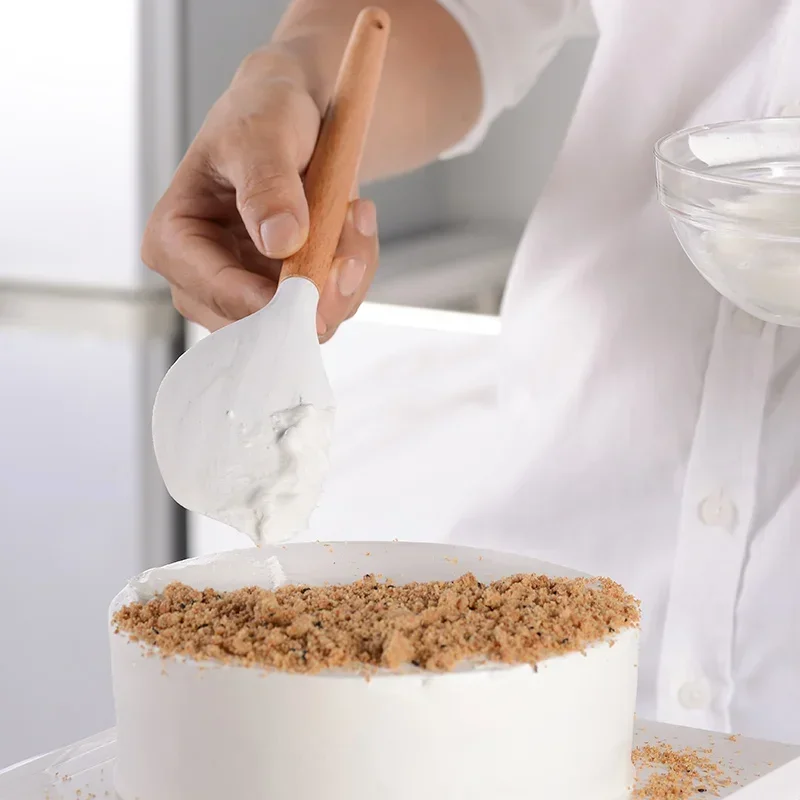 11Pcs Marbling Silicone Cooking Tool Set Silicone Baking Utensils Set Wooden Handle Spatula Ladle Egg Beaters Shovel Kitchenware