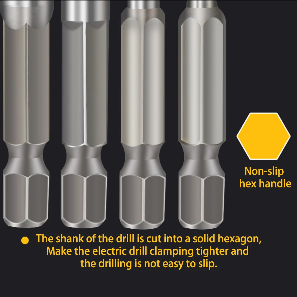 Cemented Carbide Cross Hex Tile Glass Ceramic Drill Bits Set Efficient Universal Drilling Tool Hole Opener for Wall drill bit set drill bits drill bit 5/6Pcs Set