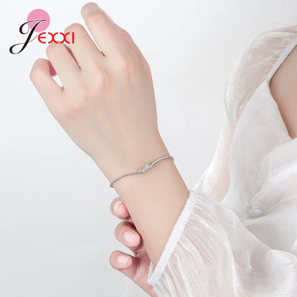 

Высококачественные милые модные женские браслеты с бантом из циркония, Новое поступление, Подарочная бижутерия