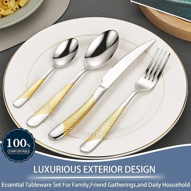 2251-4c67cb.jpg Elegant Gold Stainless Steel Flatware Set for 6