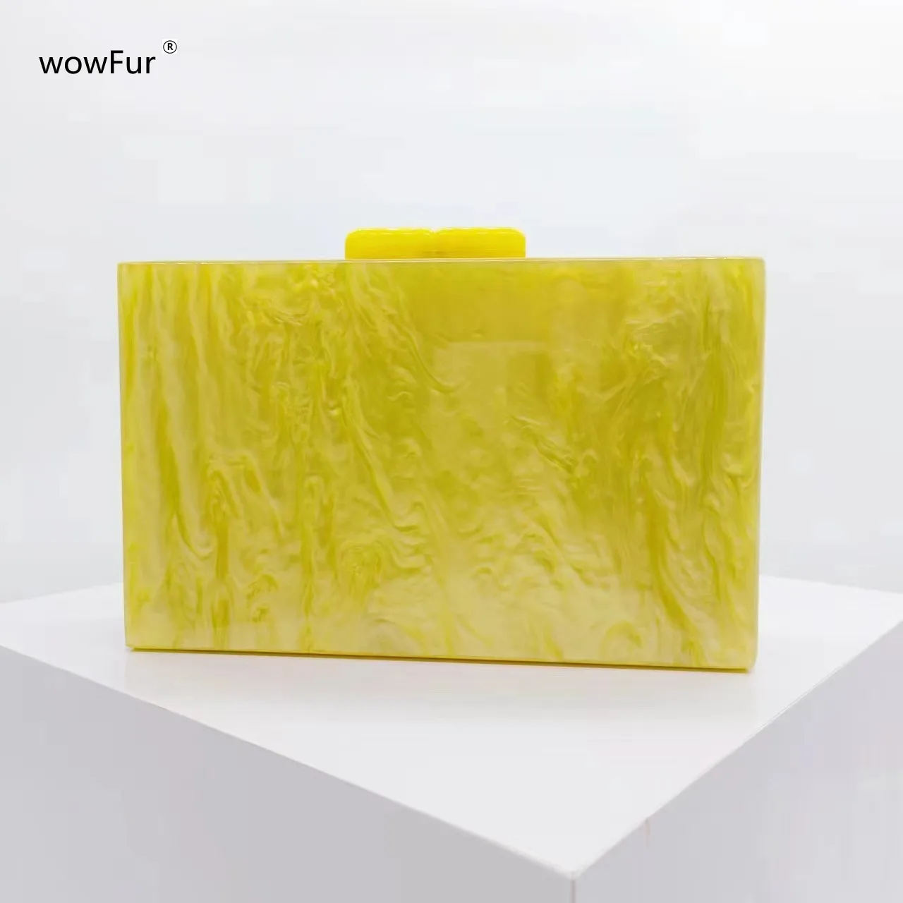 

Pearl Yellow Marble Acrylic Box Clutch Purses Luxury For Women Methacrylate Bolso Mujer Summer Beach Mini Evening Purse Wallets