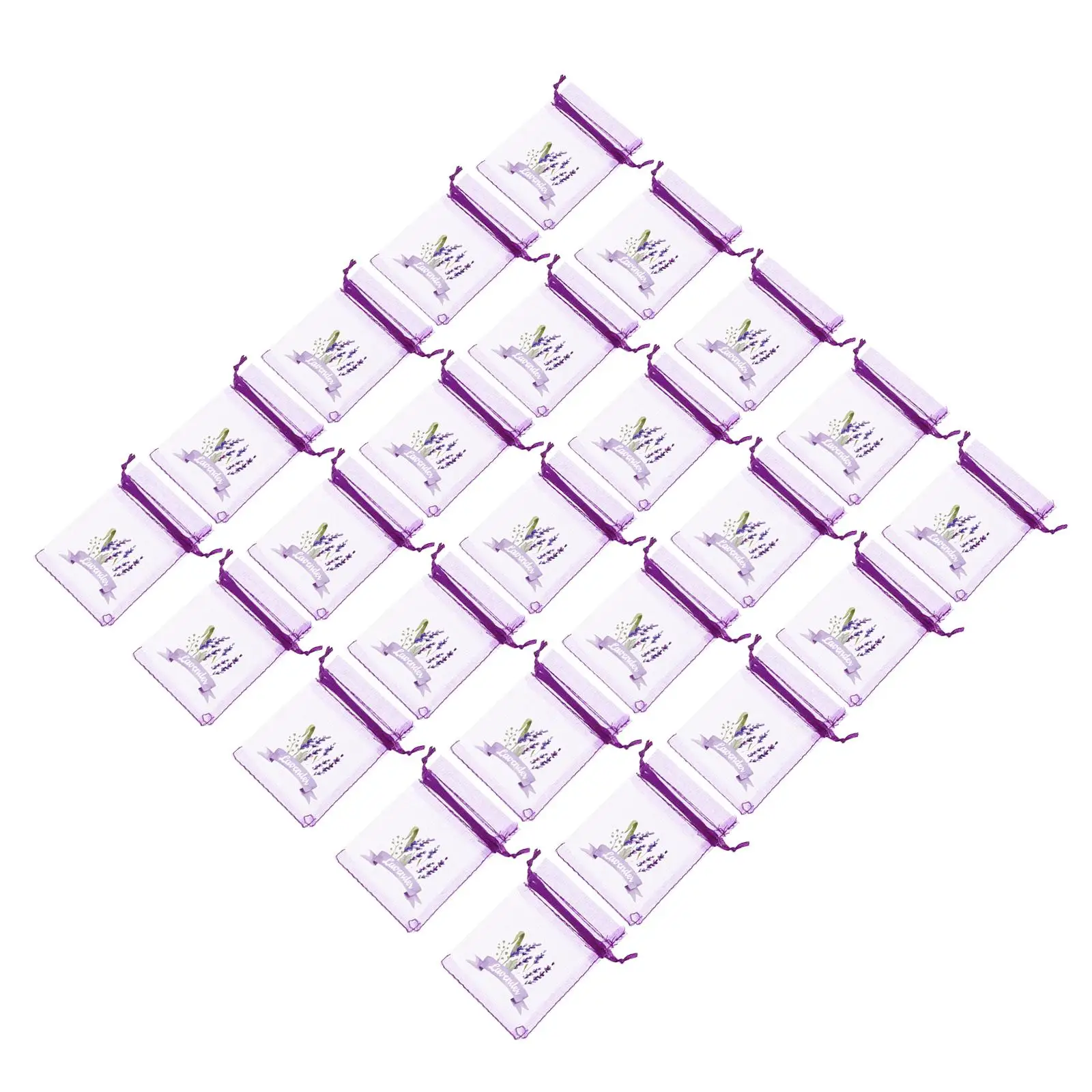 20 Pcs Lavender Bag Gauze Sachets Empty Drawstring Soft Breathable Mesh Storage Wardrobe Aromatherapy Fragrance