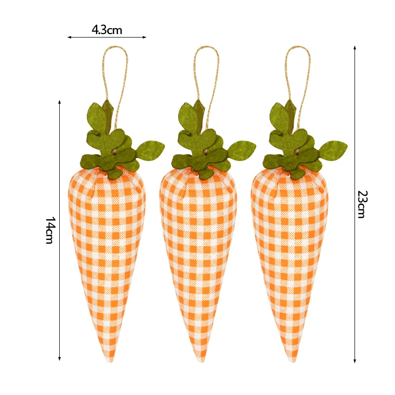 3/1pcs Nov Woven Easter Carrots Ornaments Hanging Pendant for Easter Home Decorations Supplies 2023 Kids Easter Favors Gifts Toy
