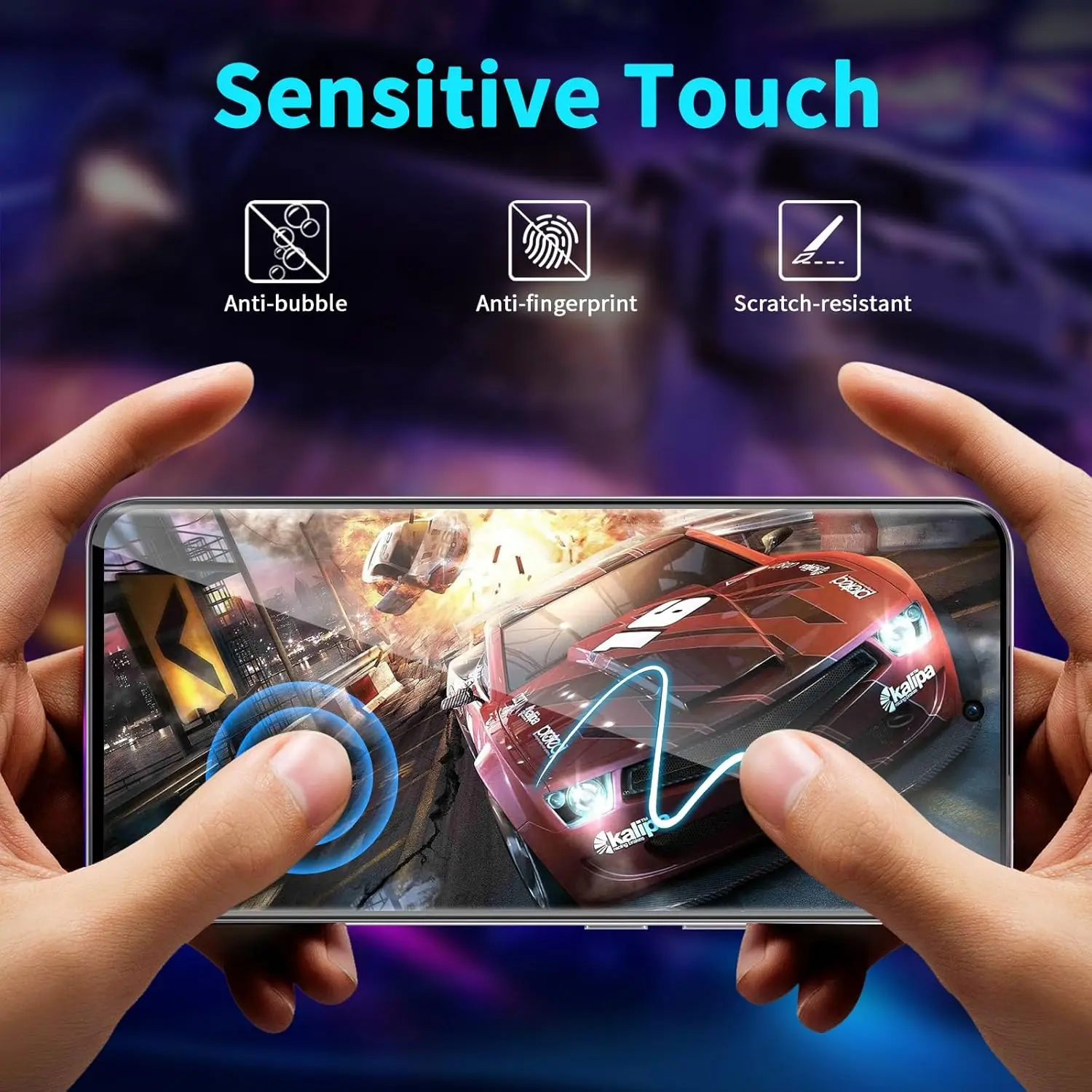2/4Pcs 3D Curved Glue Tempered Glass Full-Cover Screen Protector