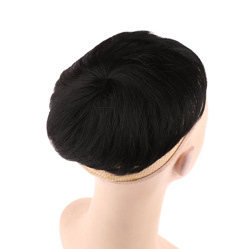 남성용 짧은 합성 섬유 가발 헤어 패치 패션 탑 헤어 블록 커버 백발 가발 지중해형 탈모 대머리 커버
