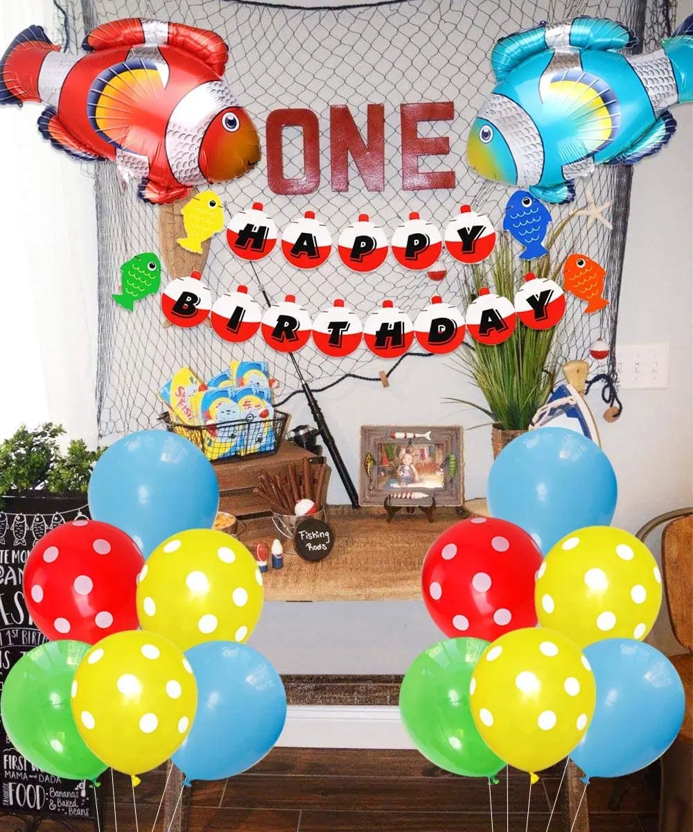 Fishing First Birthday Decorations, Gone, Party Supplies, O Fish, Ally, One  Balloons, Banner, The Big One - AliExpress