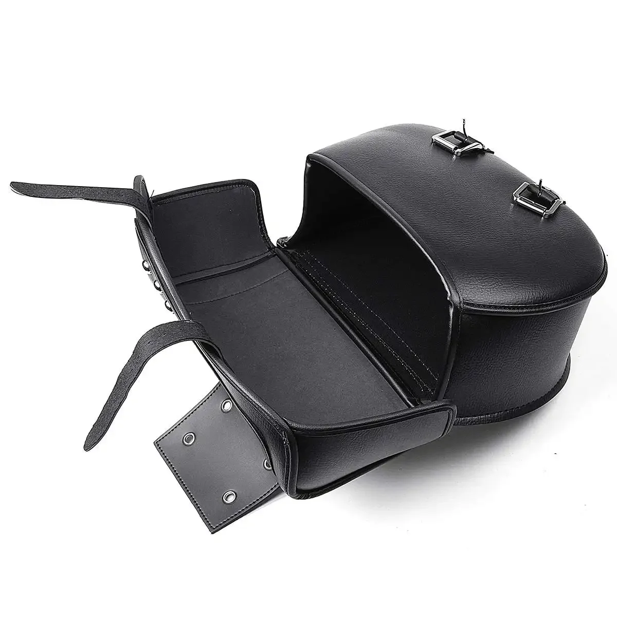 2PCS Motorcycle Saddlebag Cafe Racer Side Tool Luggage Bags PU Leather Saddle Bags Pouch Universal For Chopper Bobber Custom