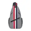 Thom-Stripes Red White Navy TB Sling Chest Bags Crossbody Shoulder Backpack Outdoor Sports Daypacks Fashion Bag 1
