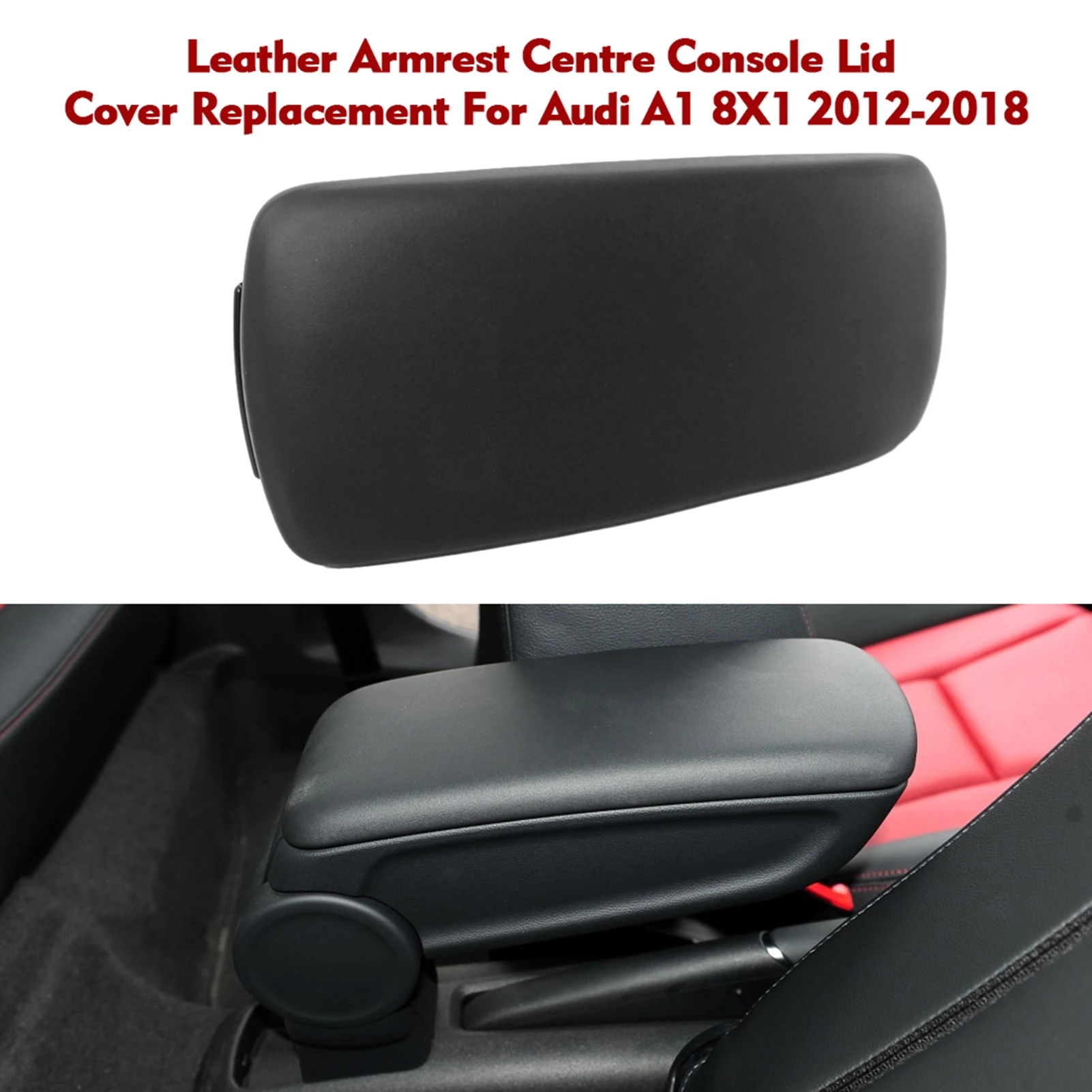 New  Leather Armrest Centre Console Lid Cover Replacement For Audi A1 8X1 2012-2018