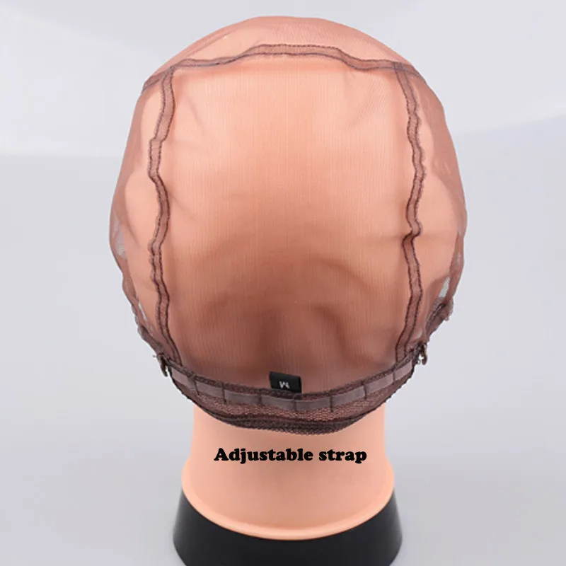 Wig Caps New Full Lace Wig Cap For Making Wigs Ventilated Swiss Wig Cap With Adjustable Strap In the Back Accessories 4 Size Hair