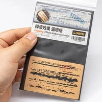 LIANG Model Aging Tool Series Splashing Mud, Rainmarks Flowing off, Paint Aging Effects Airbrush Stencils  1/35 1/72 1/48 2
