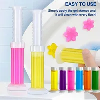 Flower Shaped Toilet Cleaner Gel Toilet Deodorant Gel Air Fresheners Aromatic Flower Detergent Bathroom Fragrance Cleaning Tool 2