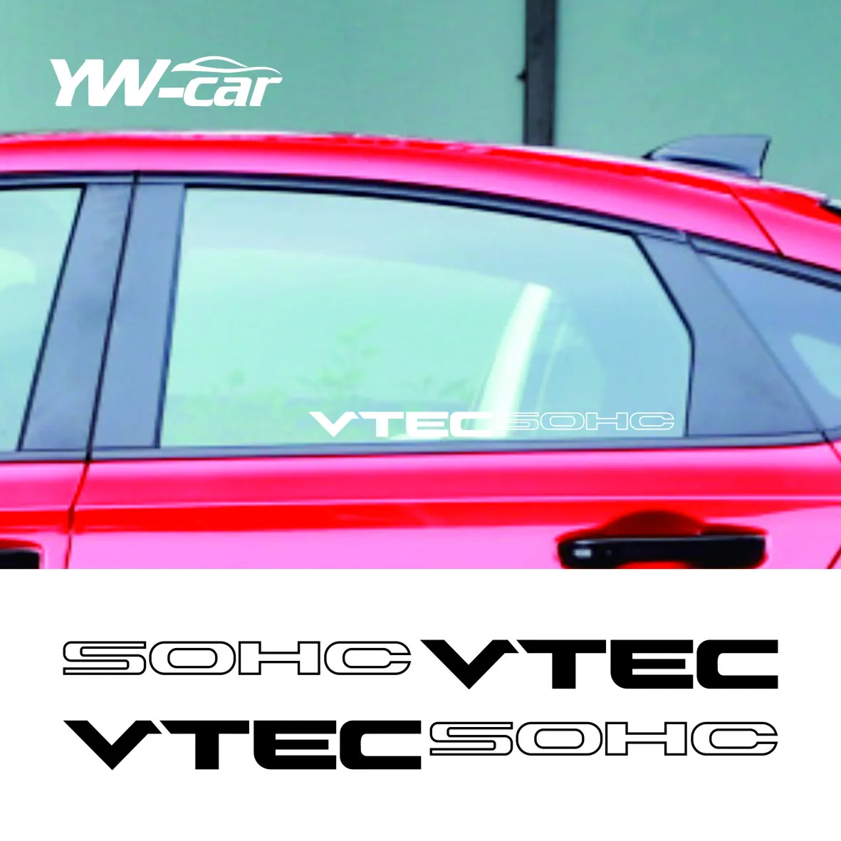 

1 Pair SOHC VTEC Vinyl Stickers Decals Automobiles Car Styling For Honda Civic Si Accord JDM Typer Accessories