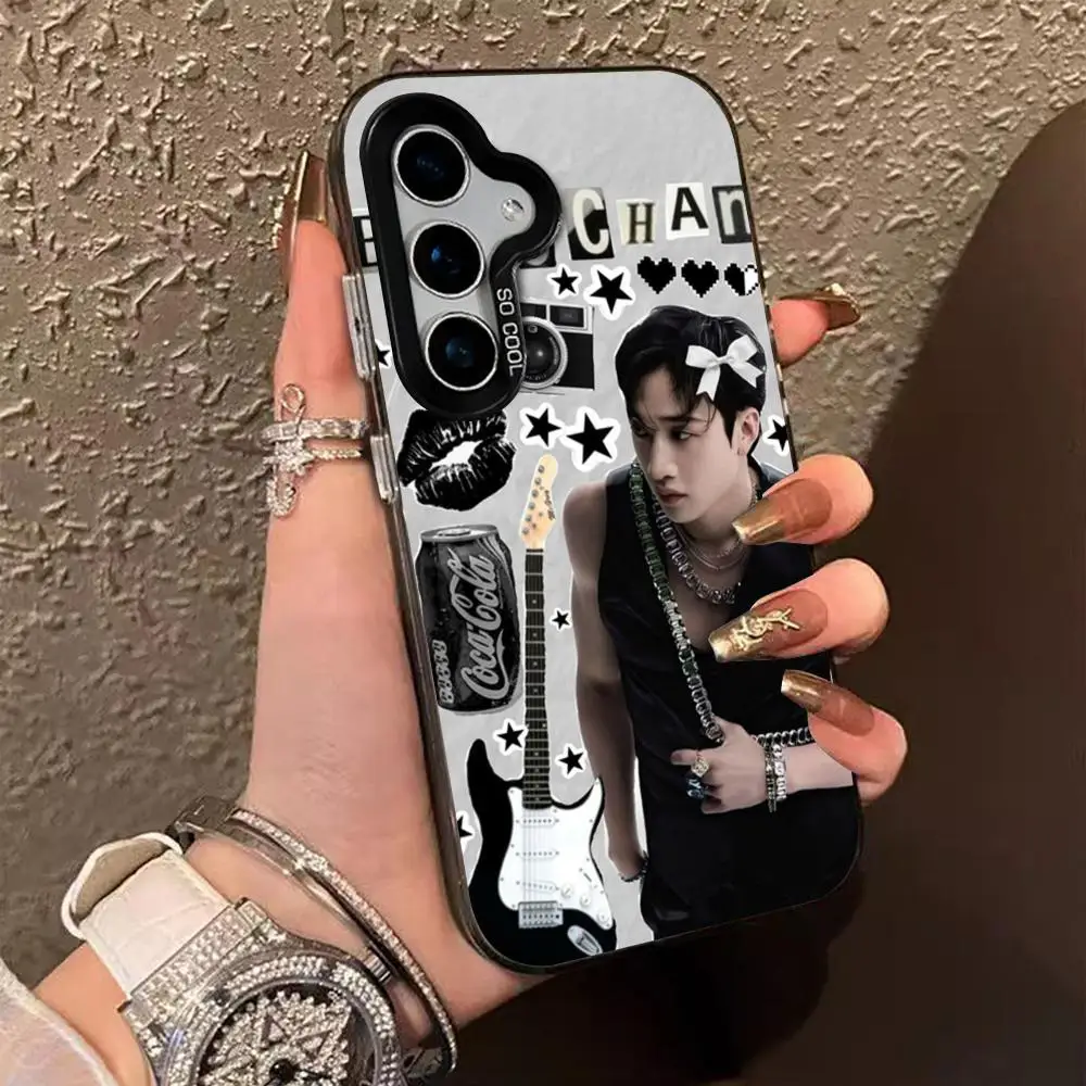 Vibrant Silver IMD Phone Case with Korean Singer Design
