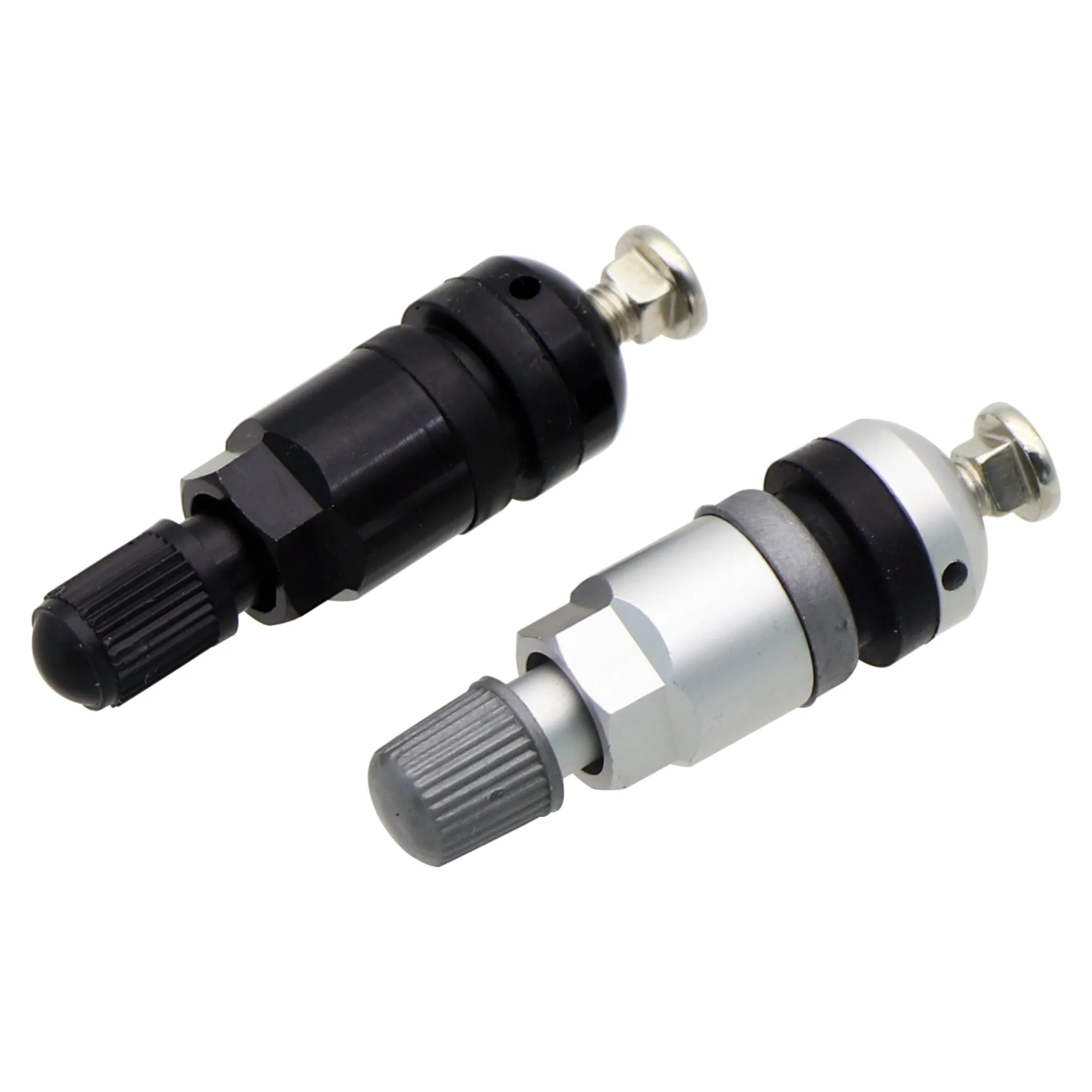 Premium Alloy Tubeless Tire Valve Set - 4 Pieces (Available in Silver or Black)