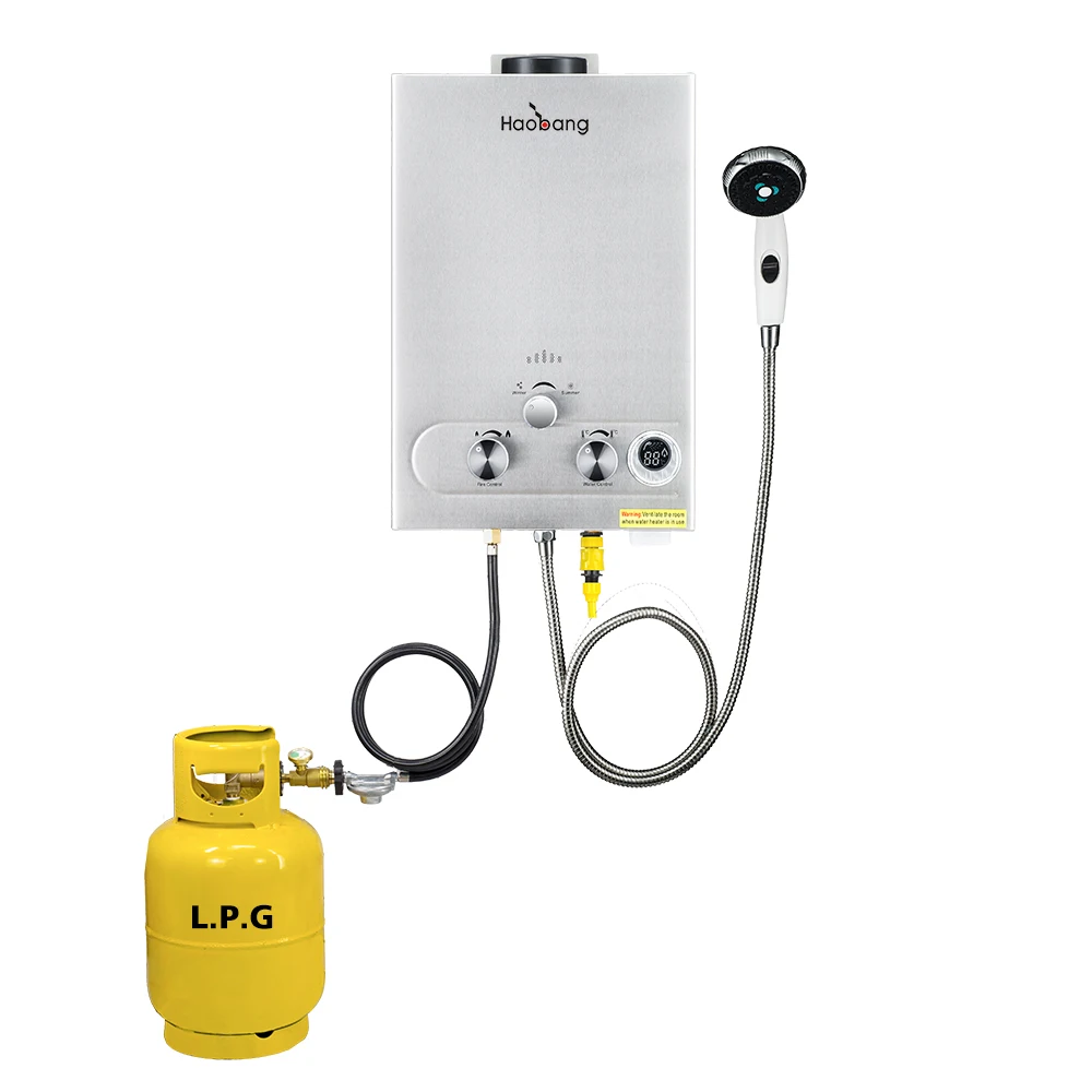 Energy Saving Domest Electronic Ignition Digital Display Temperature  Controller LPG Gas Direct Hot Water Heater For Shower