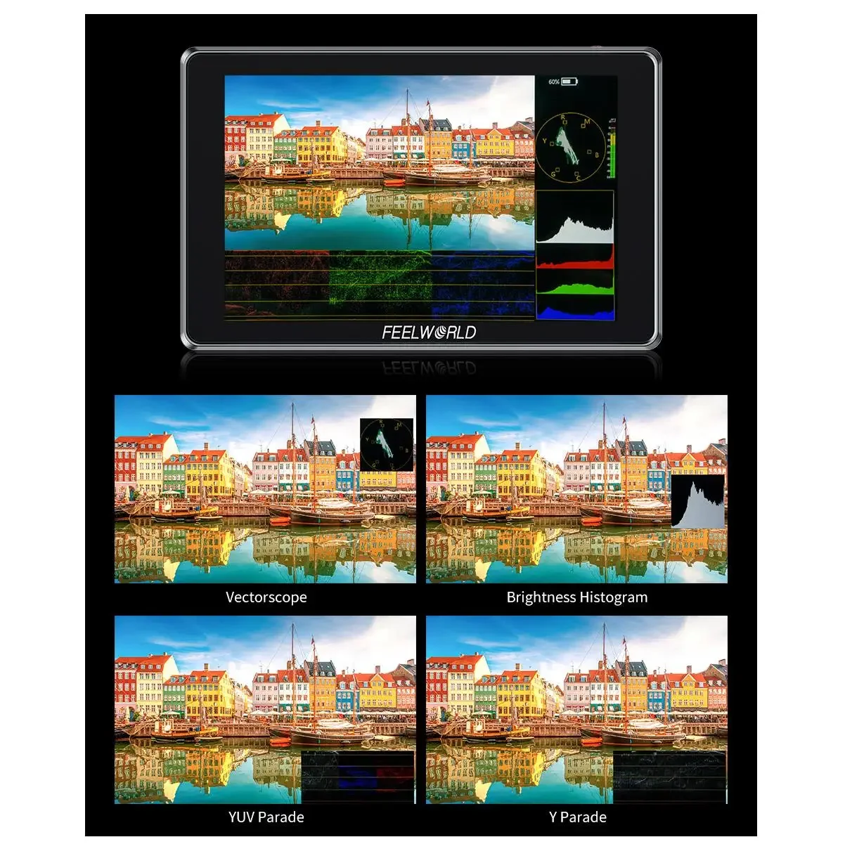 S7 12G-SDI HDMI2.0 Camera Field Monitor 7 inch 4K HDMI HDR/3D LUT 16:10 IPS Pane