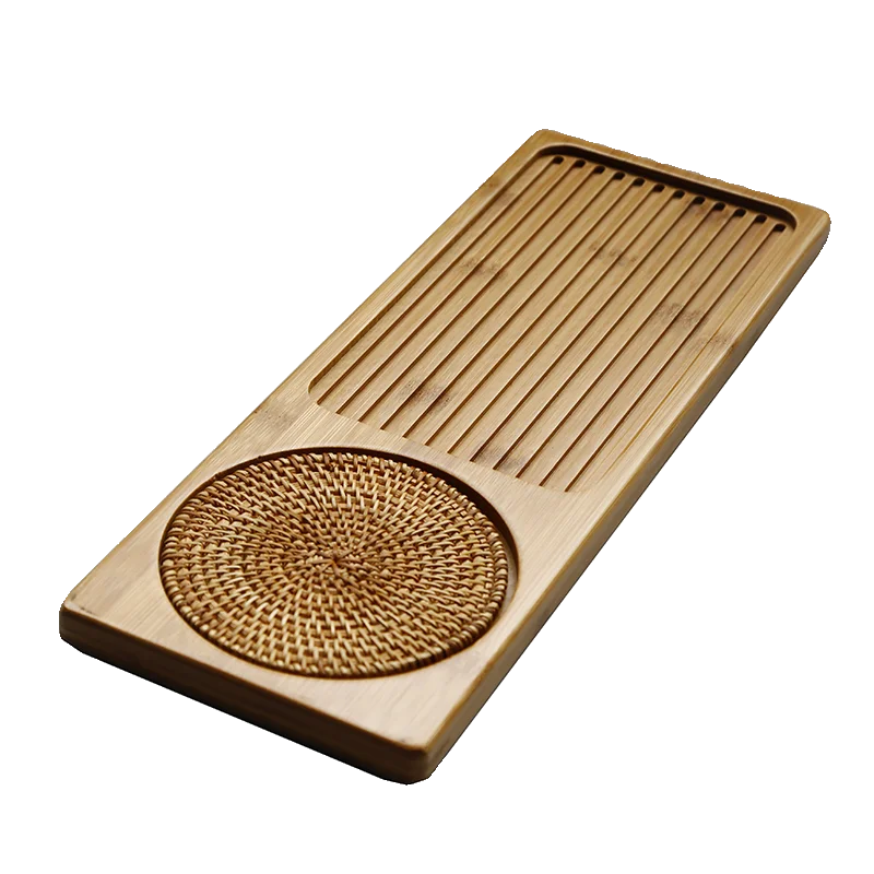 l Bamboo Wood Tea Tray Dry Pounding Stage Japanese Sle Handmade Home Use Small Simple Gongfu Tea Set Tea Tray  W...