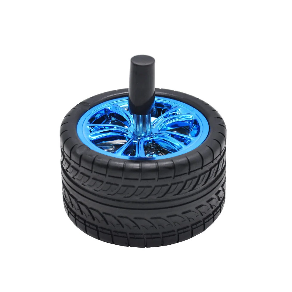 Creative Ashtray for Home Tire Design Ash Tray for Decoration Smoking Accessories Windproof Push Down Rotation Ashtray With Lid