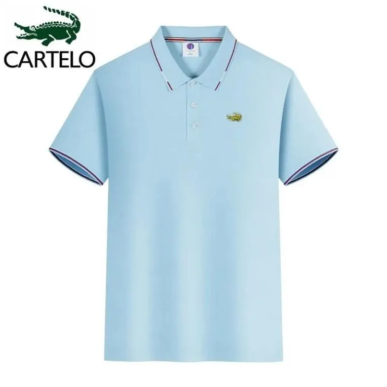 

CARTELO Brand Summer New Short-Sleeved Men Soft Breathable Material Business Leisure Golf Polo Youth T-Shirt