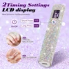 Mini Handheld UV LED Nail Lamp With Diamonds Portable Nail Dryer For Curing Gel Polish With Display Manicure Machine 3