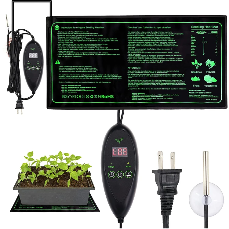 Garden Accessories Nursery Seedling Heat Mat with temperature controller 20*10