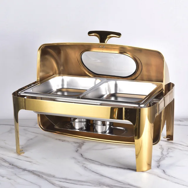 Hotel Equipment Buffet Ware Stainless Steel Chafer Chafing Dish Newly  Restaurant Shaffing Hot Food Warmers 9 Liter Electric Digital Golden  Chafing Serving Dish - China Gold Chafing Dish and Food Warmer Gold