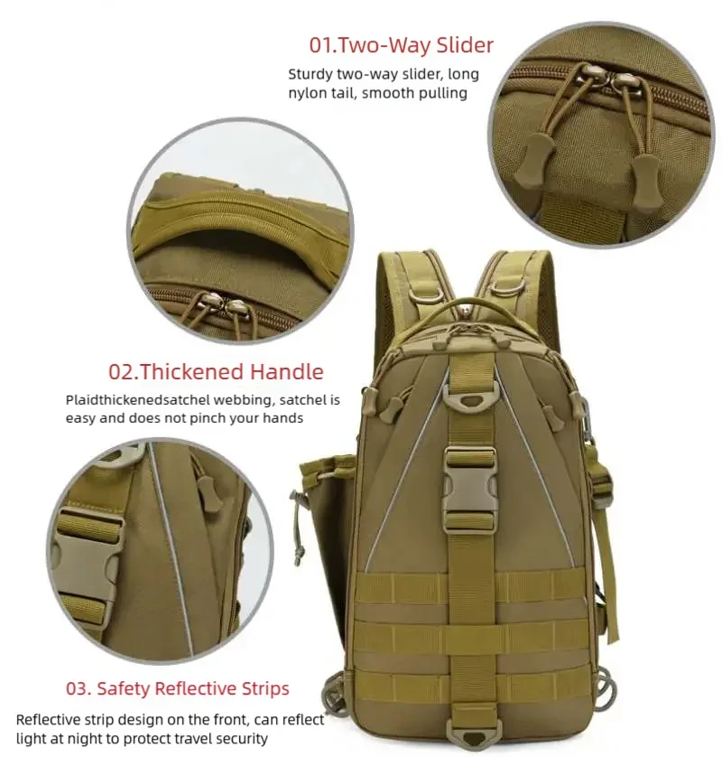 Description Picture 5 of itemFishing Tackle Bag Storage Organizer Multifunctional Waterproof for Men Women Waist Bag Fanny Pack for Camping Outdoor Sports