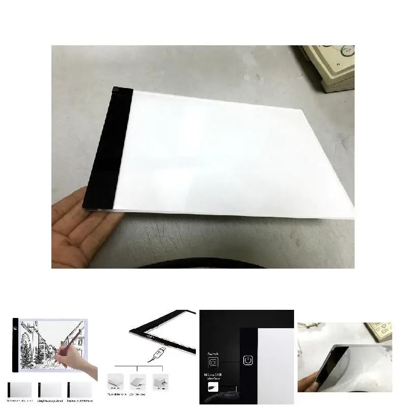 A4 USB LED Art Stencil Board Light Tracing Drawing Copy Pad Table Box 4