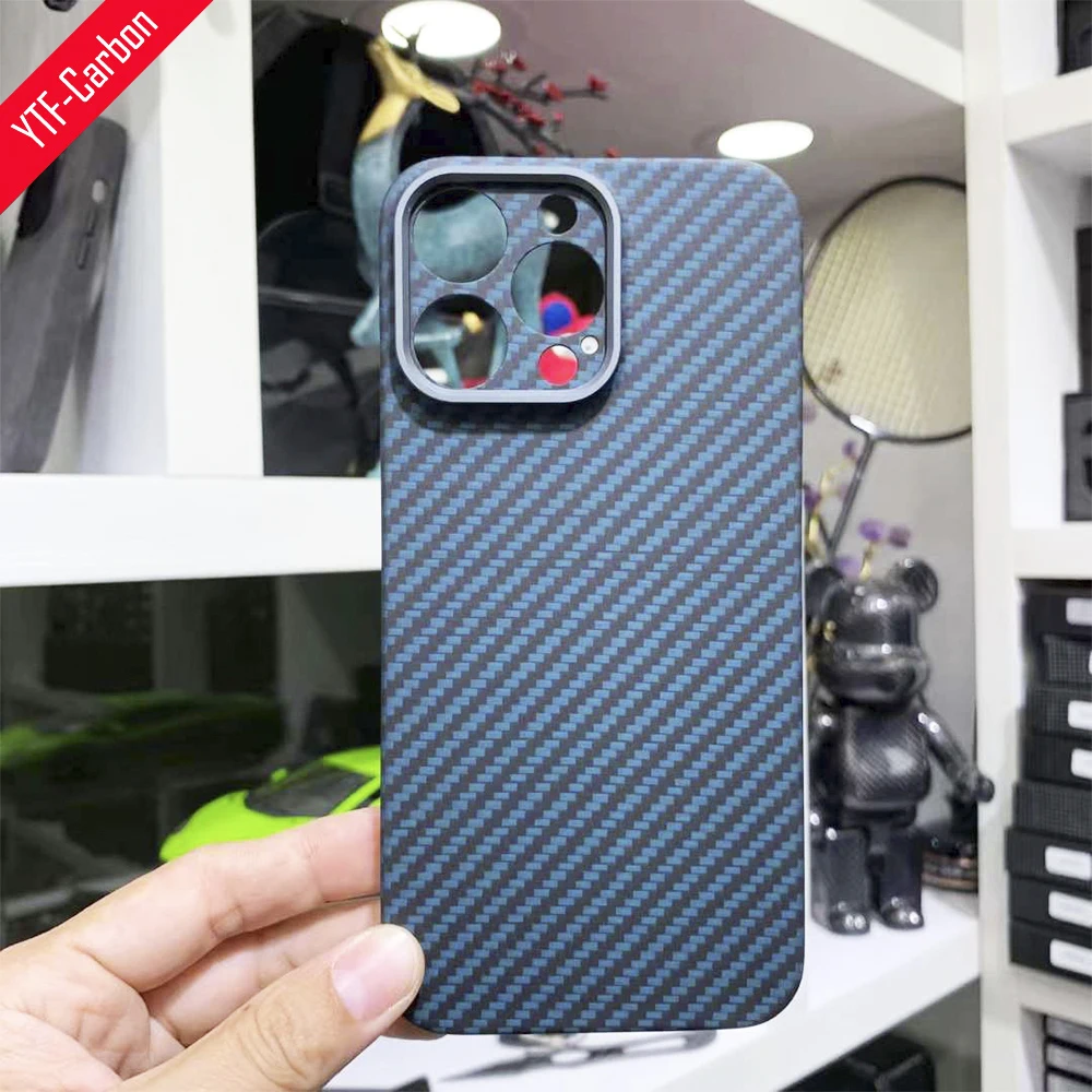 

Чехол для телефона YTF из чистого углеродного волокна для iphone 14, чехол с тонким отверстием для камеры, противоударный чехол для iphone 14 Pro Max