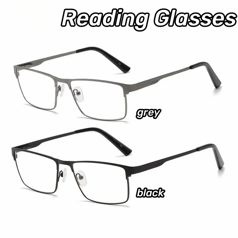 Lesebrille für Herren, blaues Licht blockierende Optik, Linsen für Damen und Herren, blendfreier Filter, leichte Brille mit Federscharnier