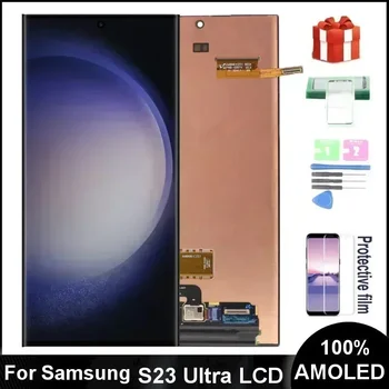 6.8 "SUPER AMOLED S23Ultra Assemblea di Schermo Per Samsung Galaxy S23 Ultra 5G LCD S918B S918B/DS S918U S918F Display Touch Digitizer