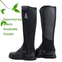 Summer Equestrian Leg Guards Adult Children Horse Riding Boot Covers Outdoor Training Knee Brace Knight Gaggets 1