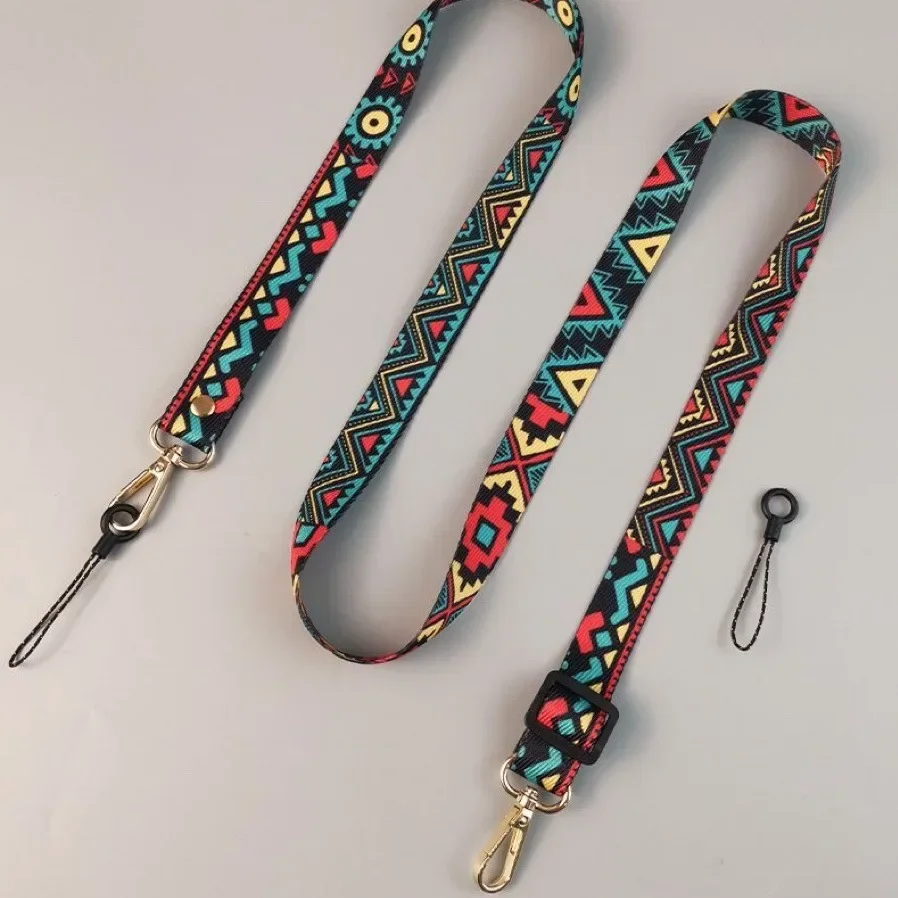Vintage-Style Crossbody Phone Lanyard with Adjustable Strap and Antilost Clip