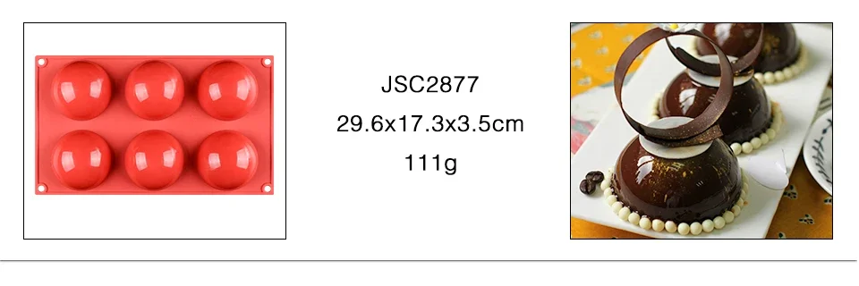 Description Picture 6 of itemSJ 9 Types Half Sphere/Flat Round Silicone Mold Cake Decorating Tools Silicone Mold Chocolate Cookies Sandwich Bakeware