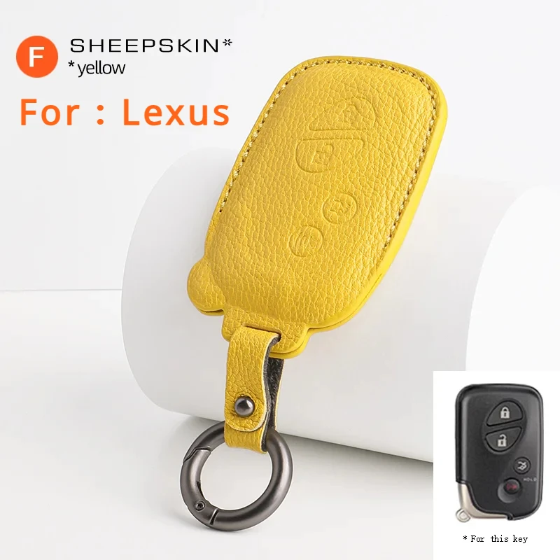 

Sheepskin Car Key Case Auto Smart Remote Keychain Cover Shell Accessories Protectors For Lexus ES240 ES350 RX270 RX350 NX LX GX